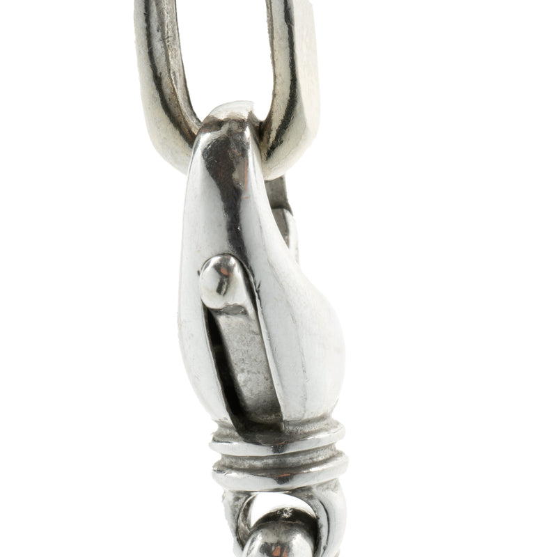 14 Karat White Gold Oval Link Chain Necklace