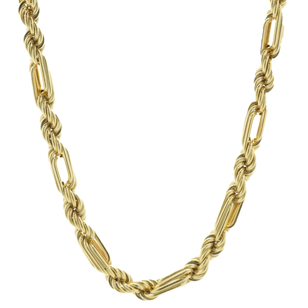 14 Karat Yellow Gold Figarope Chain Necklace
