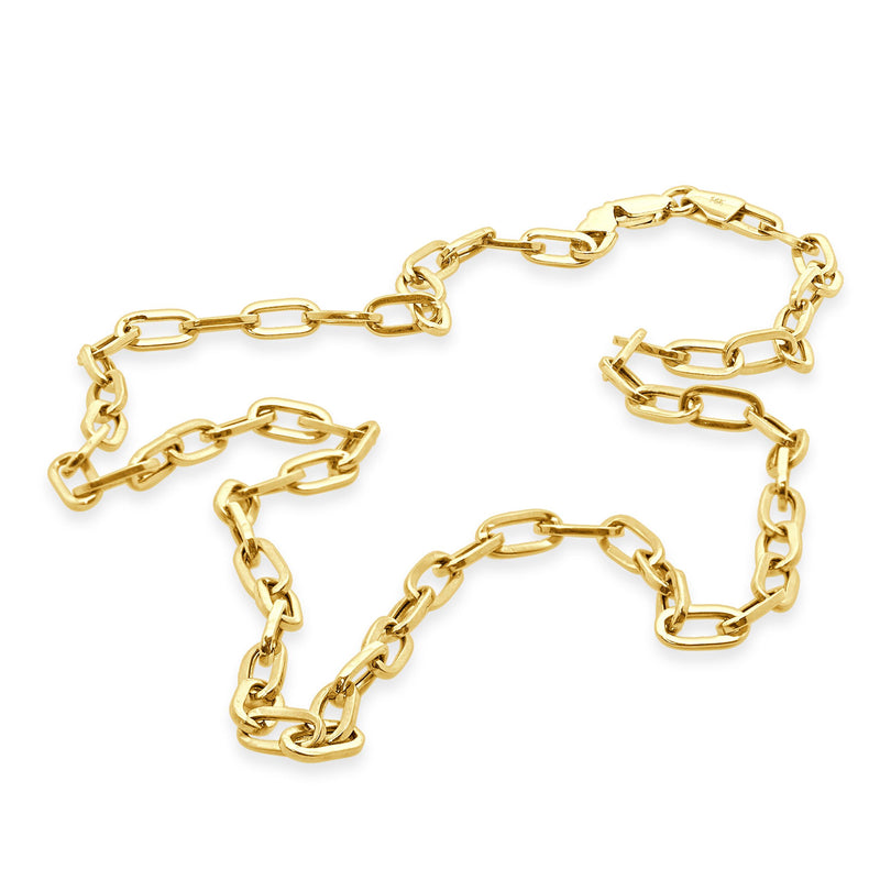 14 Karat Yellow Gold Oval Link Chain