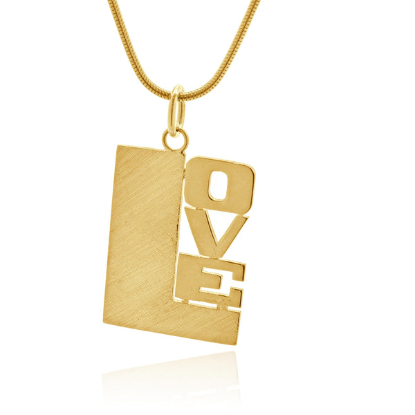 14 Karat Yellow Gold Love Necklace