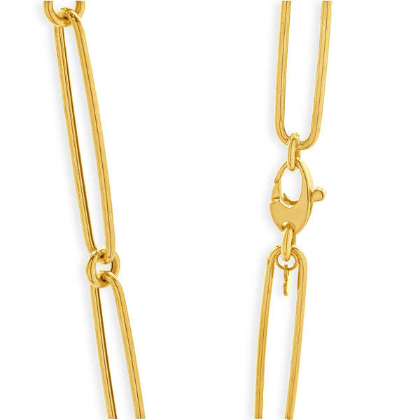 14 Karat Yellow Gold Paperclip Chain Necklace