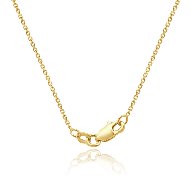 14 Karat Yellow Gold Diamond Starburst Pendant Necklace