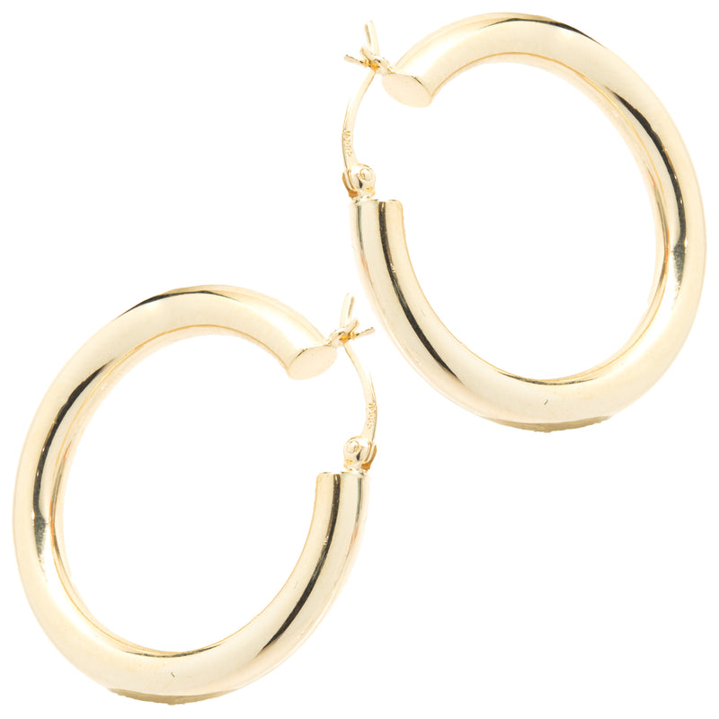 14 Karat Yellow Gold 30MM Hoop Earrings