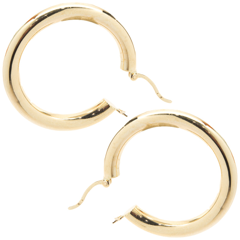 14 Karat Yellow Gold 30MM Hoop Earrings