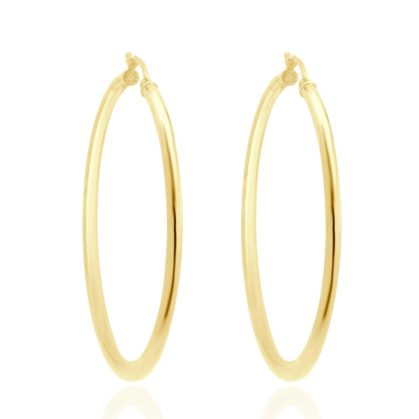 14 Karat Yellow Gold 50MM Hoop Earrings