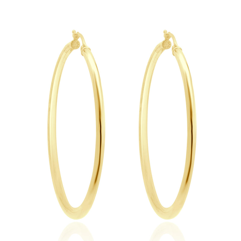 14 Karat Yellow Gold 50MM Hoop Earrings