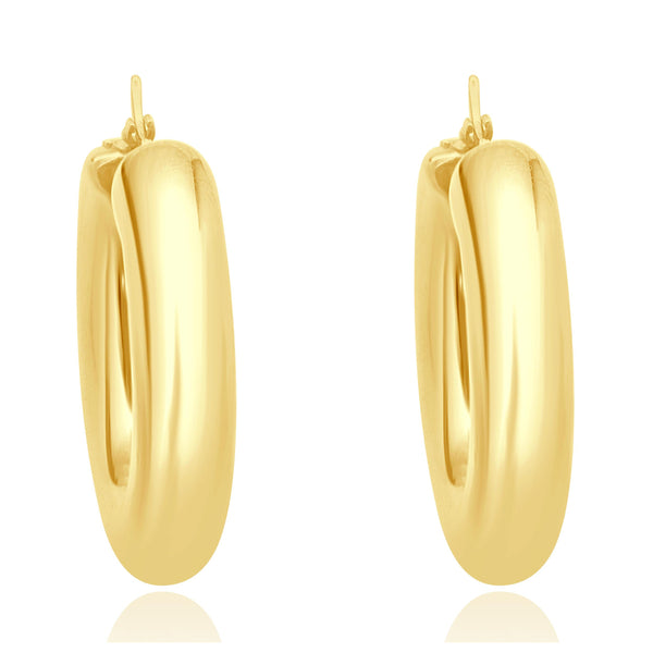 14 Karat Yellow Gold 30MM Hoop Earrings