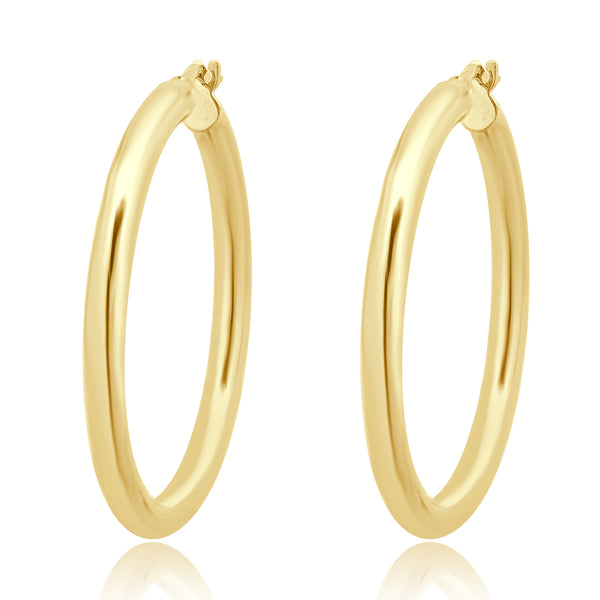 14 Karat Yellow Gold Hoop Earrings