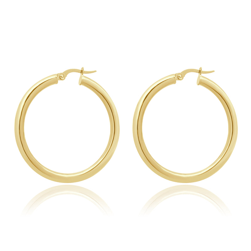 14 Karat Yellow Gold Hoop Earrings