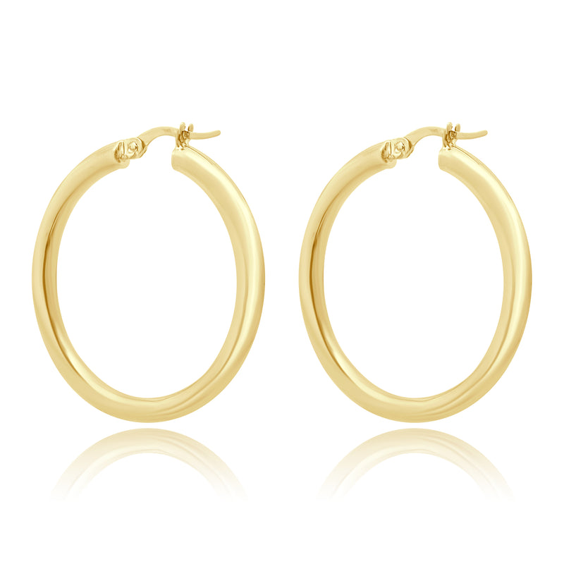 14 Karat Yellow Gold Hoop Earrings