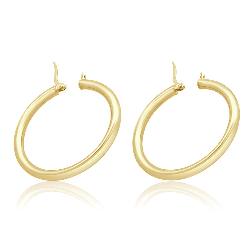 14 Karat Yellow Gold Hoop Earrings