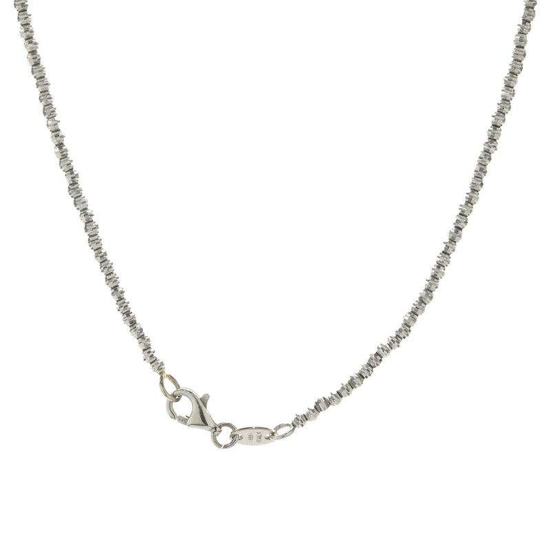 14 Karat White Gold 3MM Diamond Cut Ball Chain