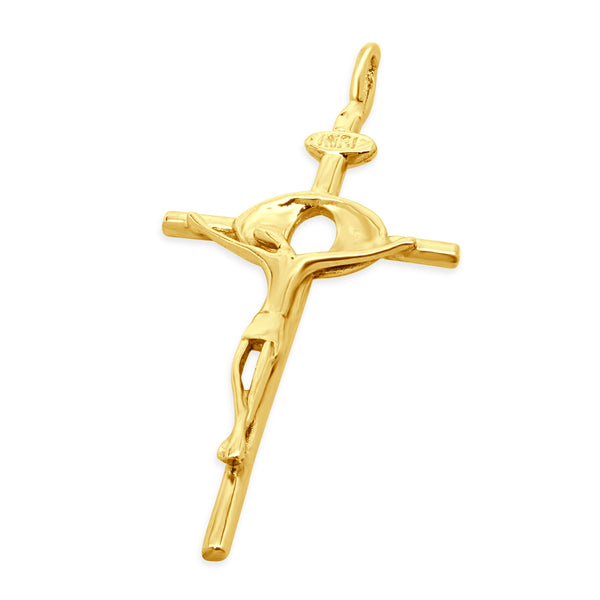 18 Karat Yellow Gold Crucifix Pendant