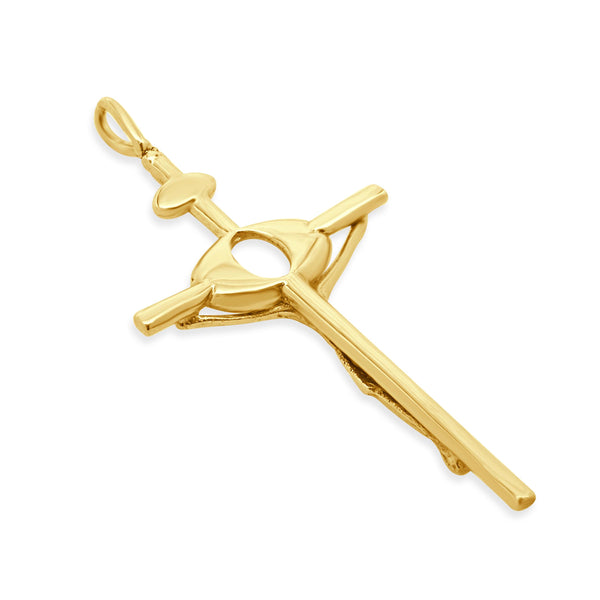 18 Karat Yellow Gold Crucifix Pendant