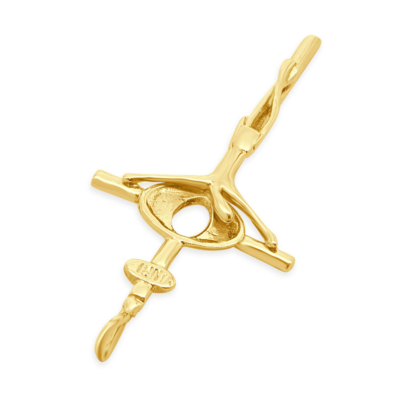18 Karat Yellow Gold Crucifix Pendant