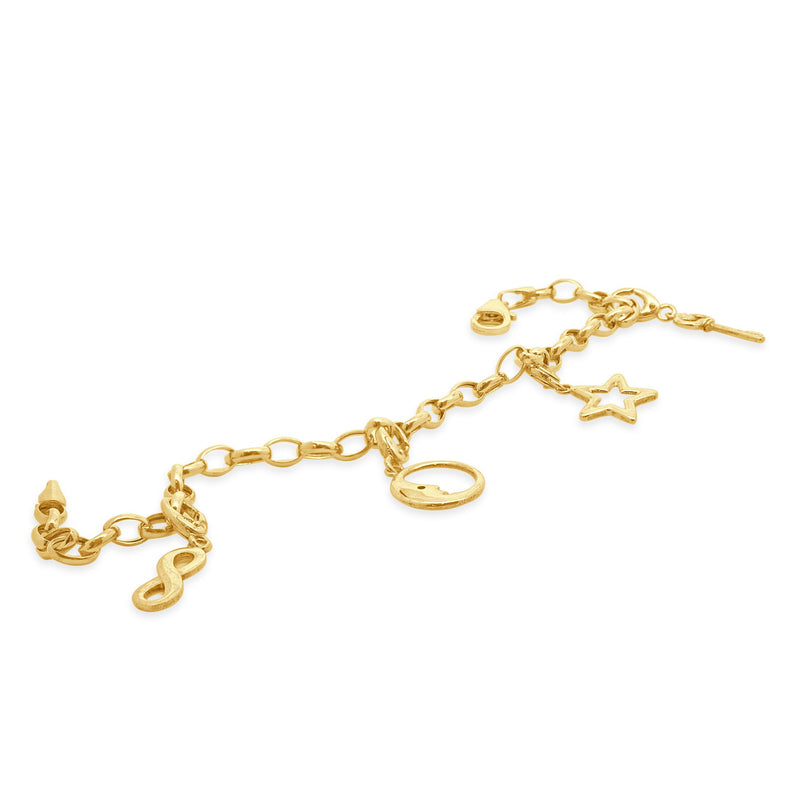 10 Karat Yellow Gold Charm Bracelet