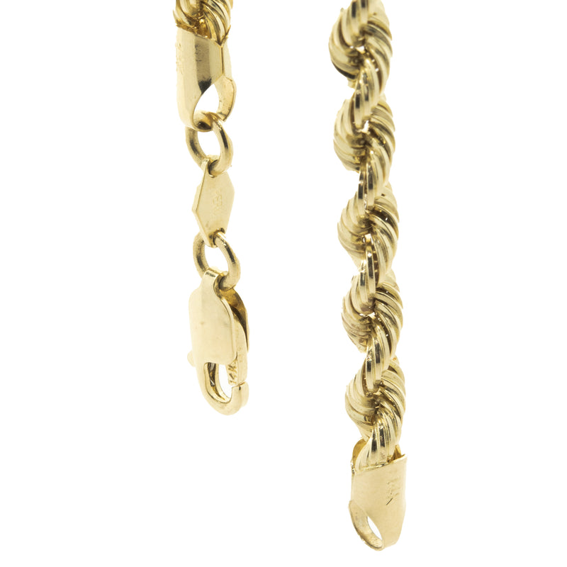 14 Karat Yellow Gold Rope Bracelet