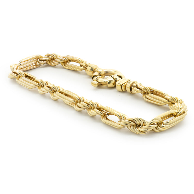 14 Karat Yellow Gold Figarope Bracelet