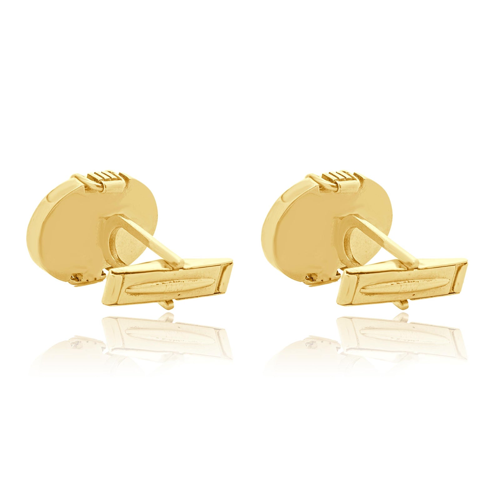 14 Karat Yellow Gold Diamond Cufflinks – The Estate Watch And