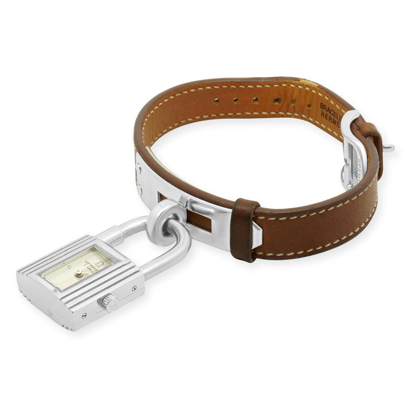 Hermes Stainless Steel Kelly Cadena