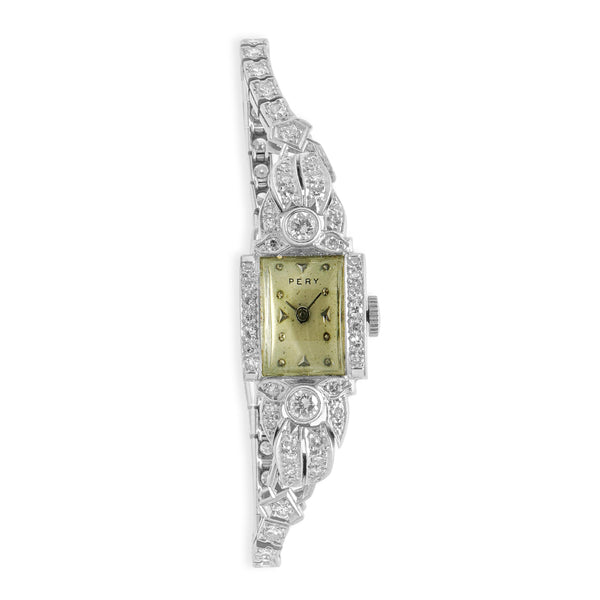 Platinum Vintage Pery Diamond Ladies Watch