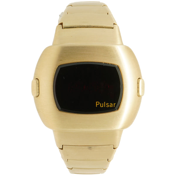 Pulsar 14k Yellow Gold Time Computer 41mm