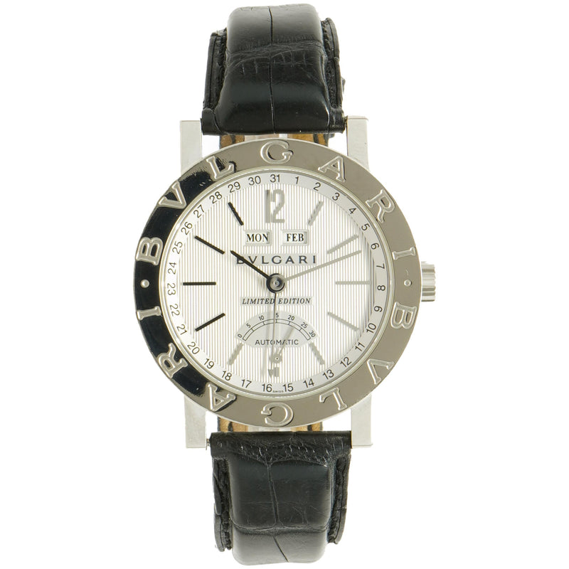 Bvlgari 18 Karat White Gold Limited Edition Automatic Day-Date