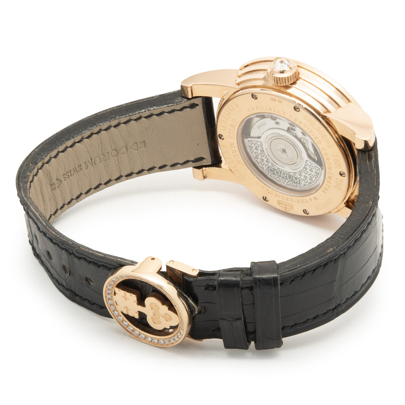 Corum 18 Karat Yellow Gold Artisan Purple Dragon Painted Dial