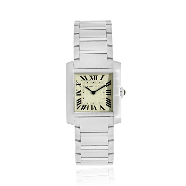 Cartier Stainless Steel Tank Francaise 25mm