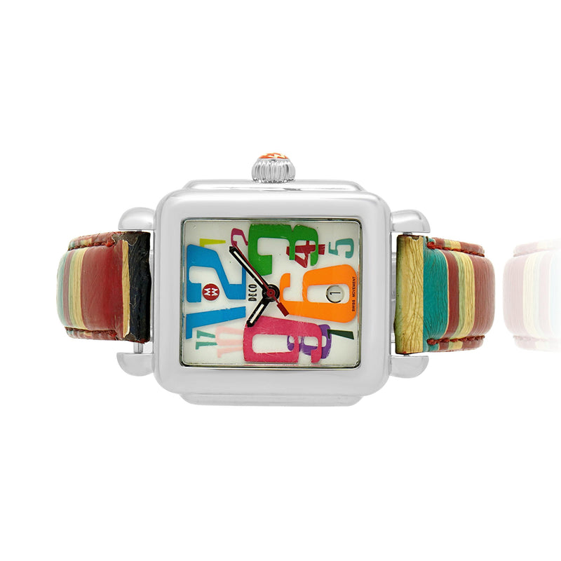 Michele Stainless Steel Deco Grand Carousel 33mm