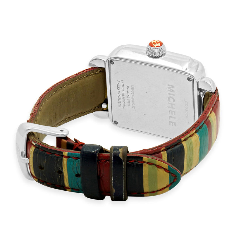 Michele Stainless Steel Deco Grand Carousel 33mm