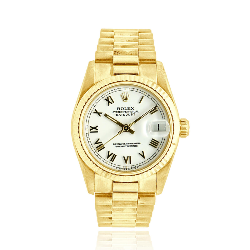 Rolex 18 Karat Yellow Gold Datejust President 31