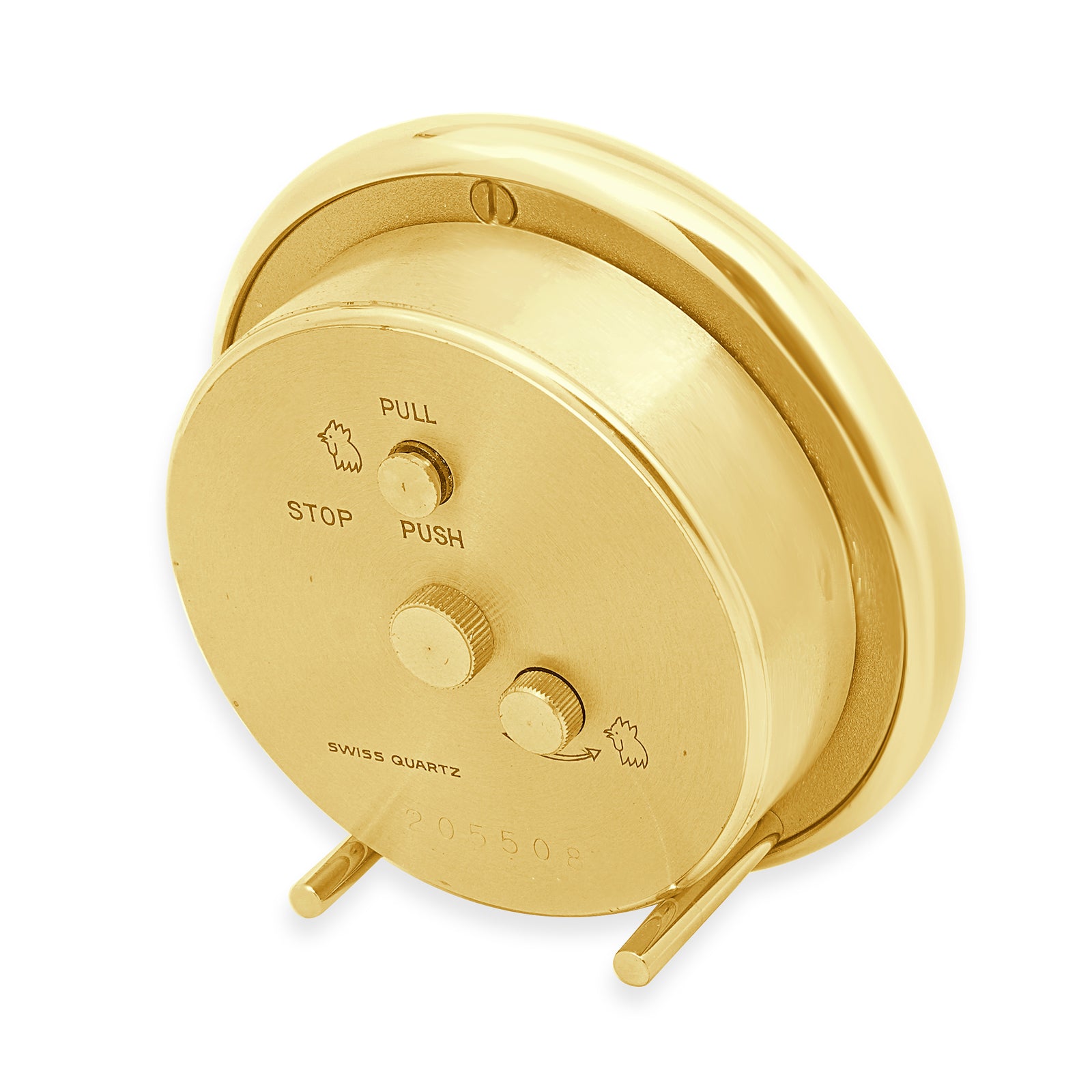 Tiffany & Co. Round Brass Desk Alarm Clock Swiss Quartz – The