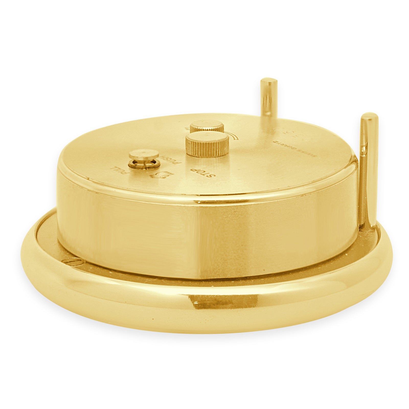 Tiffany & Co. Round Brass Desk Alarm Clock Swiss Quartz – The Tiffany & Co. Round Brass Desk Alarm Clock Swiss Quartz – The