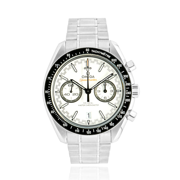 Omega Stainless Steel Speedmaster Racing 44mm White Dial