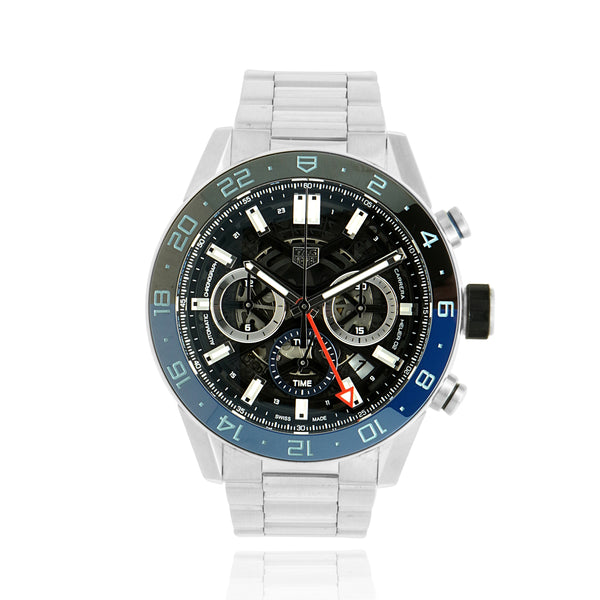 Tag Heuer Stainless Steel Carrera GMT Chronograph