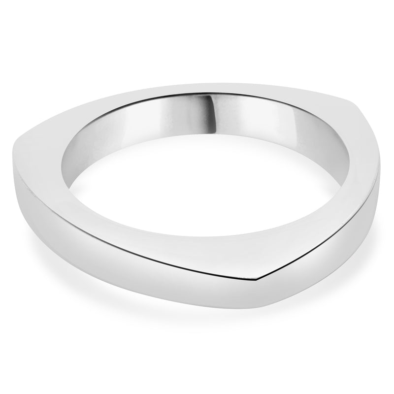 Sterling Silver Modernist Triangular Bangle Bracelet