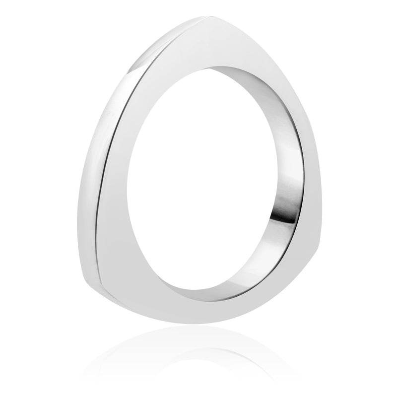 Sterling Silver Modernist Triangular Bangle Bracelet