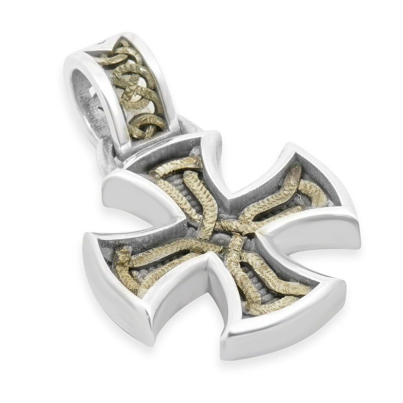 Nightrider Sterling Silver Cross Pendant