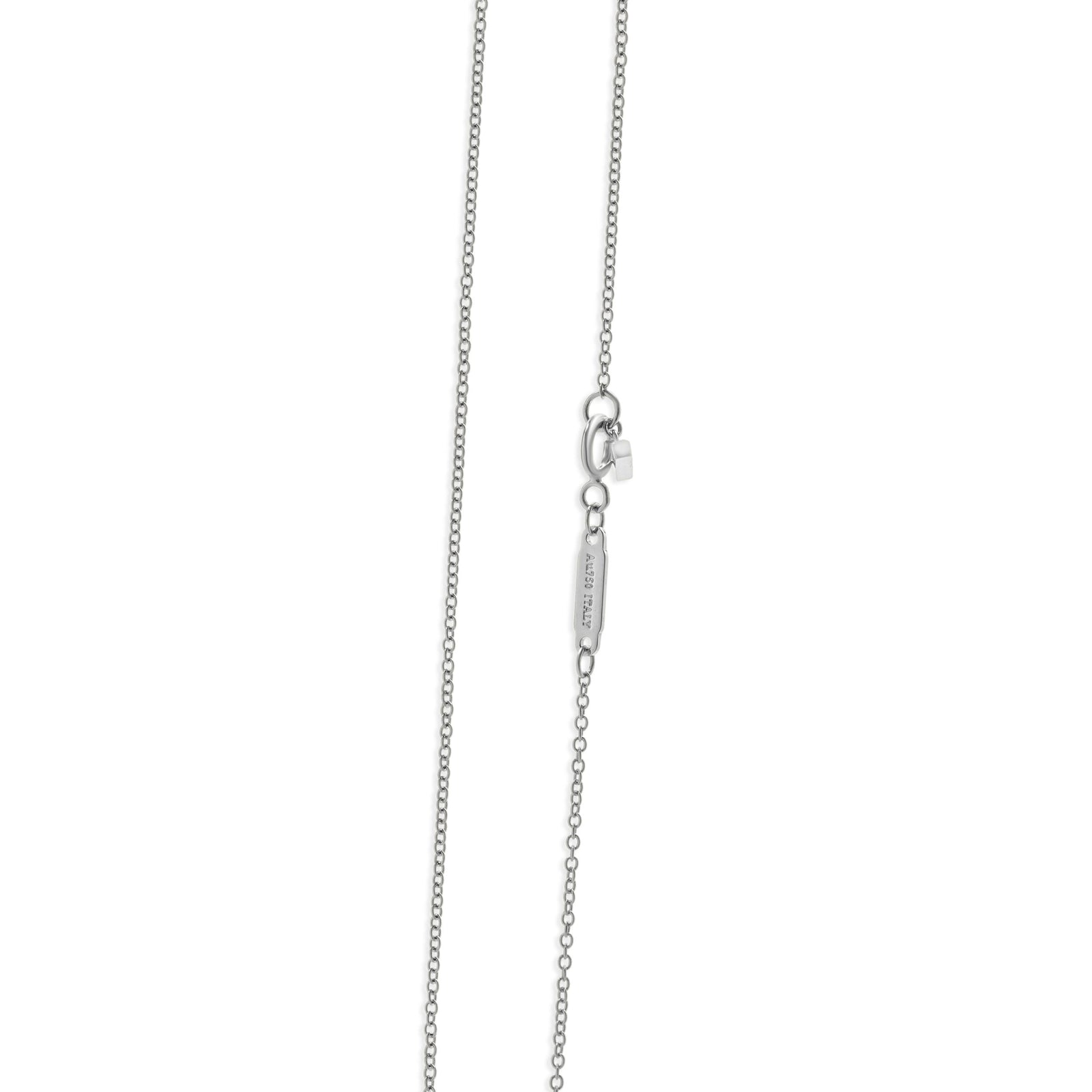 Tiffany & Co. 18 Karat White Gold T Smile Diamond Necklace – The