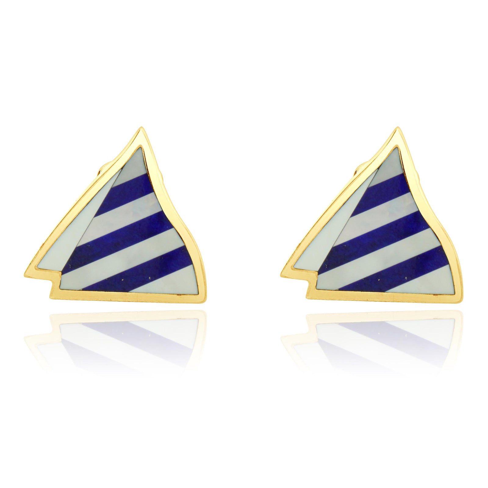 Tiffany & Co. 18 Karat Yellow Gold Lapis & Mother of Pearl