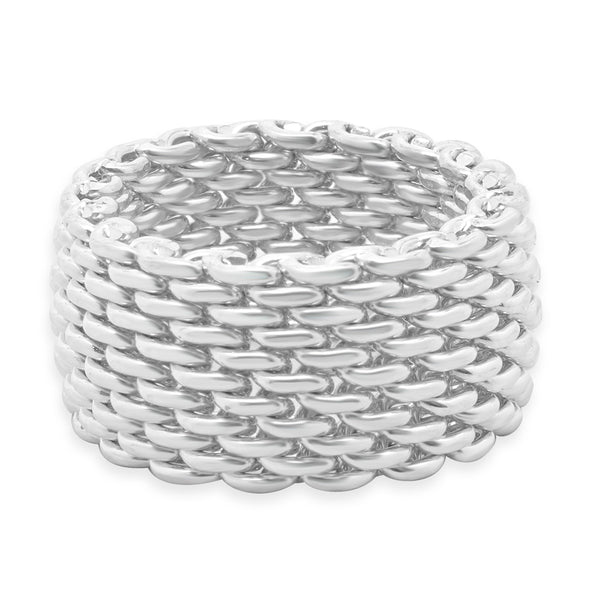 Tiffany & Co. 18 Sterling Silver Somerset Ring