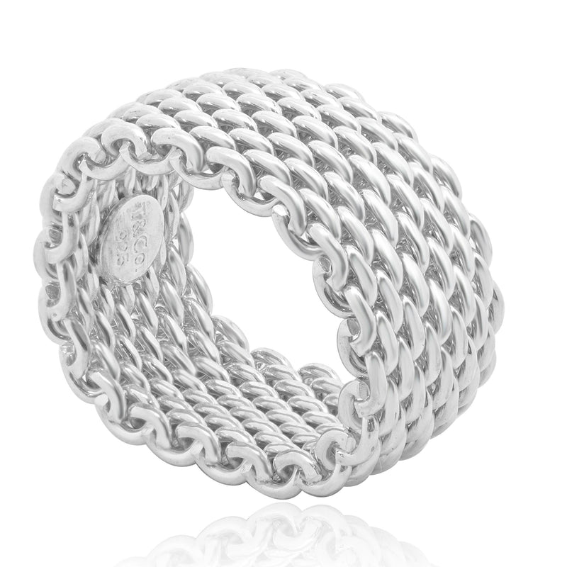 Tiffany & Co. 18 Sterling Silver Somerset Ring