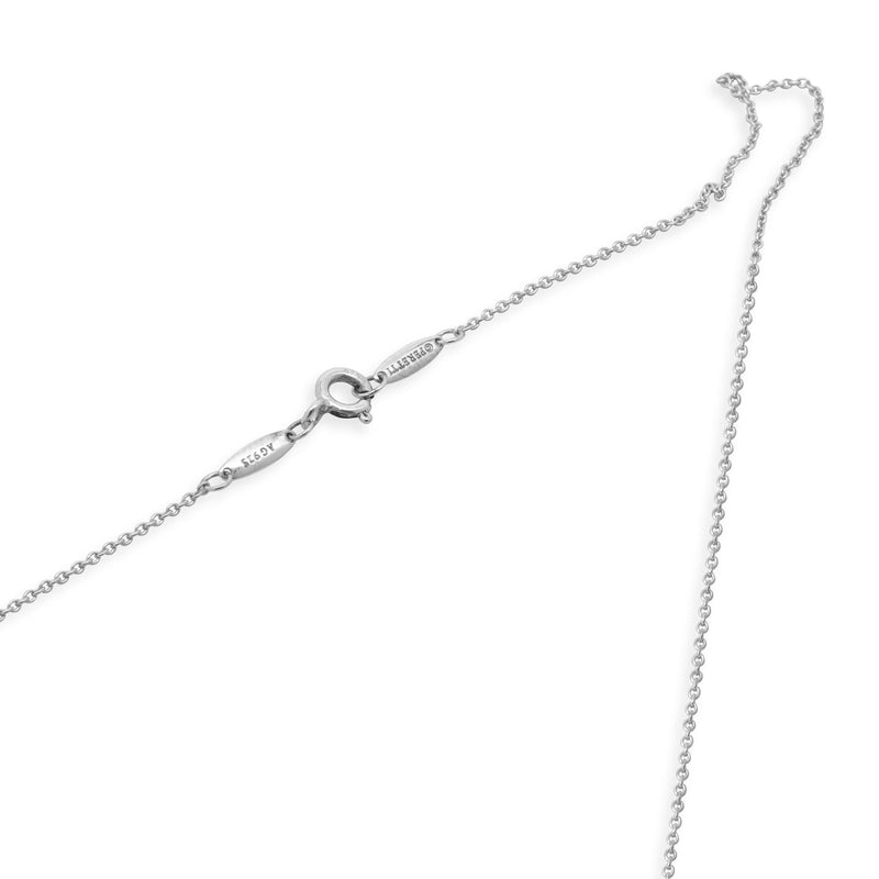 Tiffany & Co. Sterling Silver Diamond Solitaire Necklace