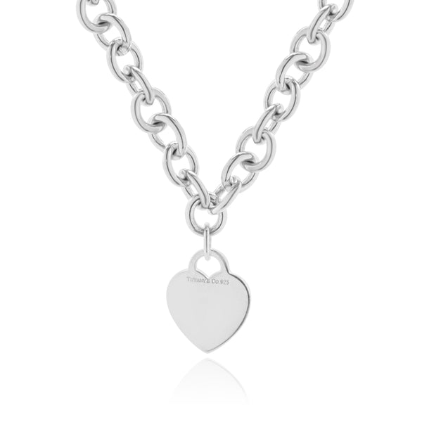 Tiffany & Co. Sterling Silver Heart Tag Necklace