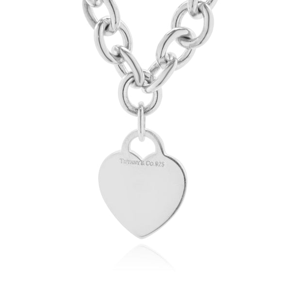 Tiffany & Co. Sterling Silver Heart Tag Necklace