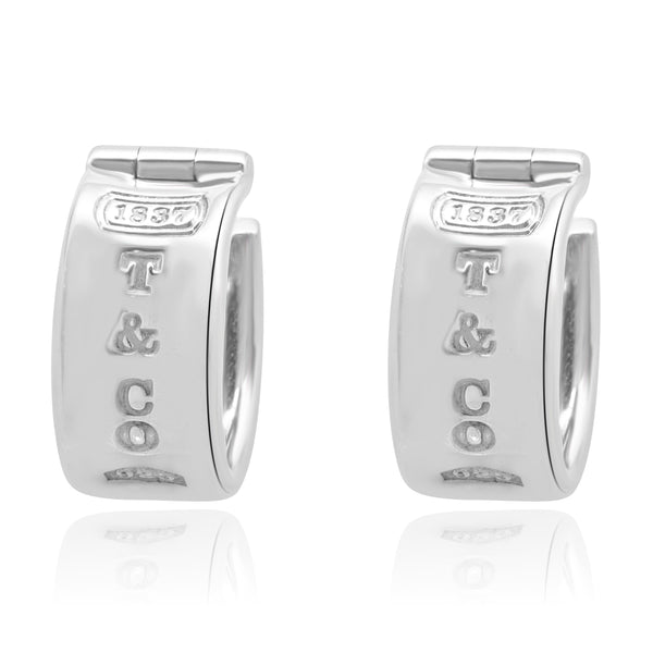 Tiffany & Co. Sterling Silver 1837 Hoop Earrings