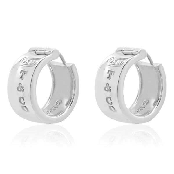 Tiffany & Co. Sterling Silver 1837 Hoop Earrings