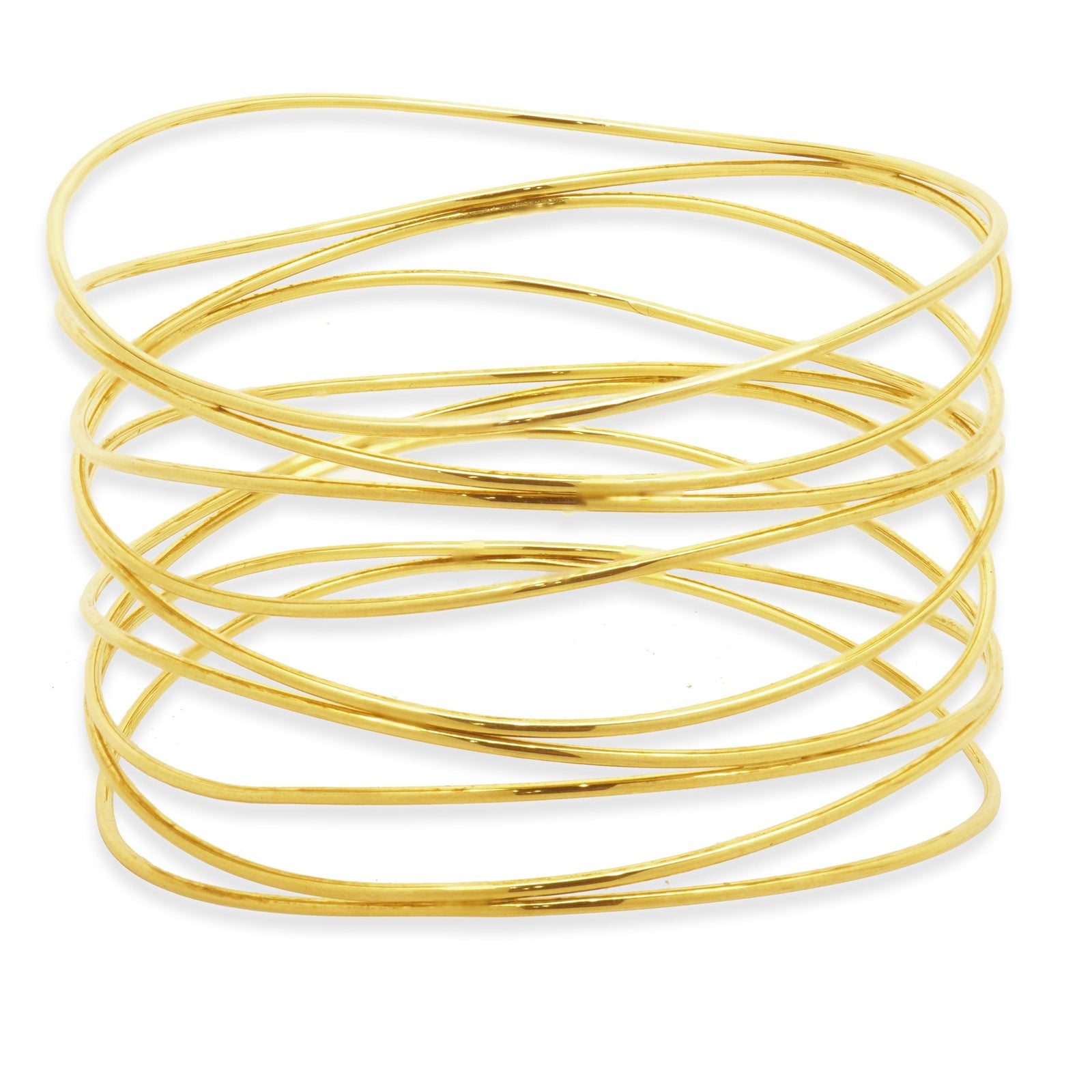 Tiffany & Co. 18 Karat Yellow Gold Elsa Peretti Nine Row Wave