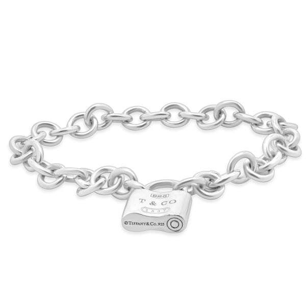 Tiffany & Co. Sterling Silver Lock Charm Bracelet